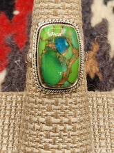 Load image into Gallery viewer, GREEN COPPER TURQUOISE RING - SIZE 7
