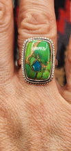 Load image into Gallery viewer, GREEN COPPER TURQUOISE RING - SIZE 7
