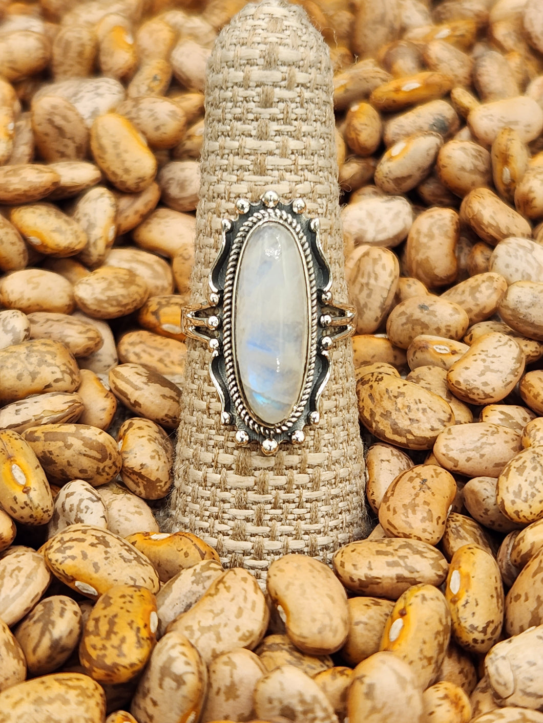MOONSTONE RING - SIZE 8 - OVAL SHAPED