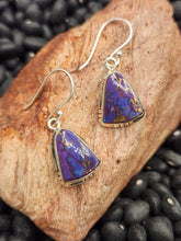 Load image into Gallery viewer, PURPLE COPPER TURQUOISE EARRINGS
