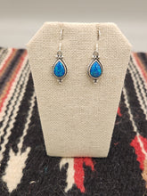 Load image into Gallery viewer, BLUE OPAL TEARDROP EARRINGS

