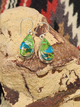 Load image into Gallery viewer, GREEN COPPER TURQUOISE EARRINGS
