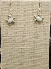 Load image into Gallery viewer, WHITE OPAL SEA TURTLE EARRINGS
