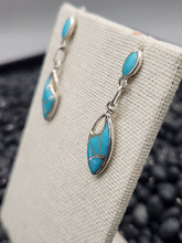 Load image into Gallery viewer, TURQUOISE INLAY ZUNI EARRINGS - FRANCIS LEEKYA
