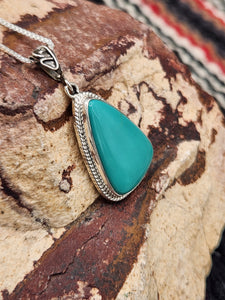 GREEN TURQUOISE PENDANT  - SHARON McCARTHY