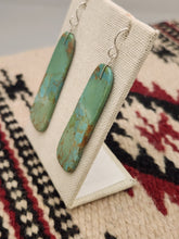 Load image into Gallery viewer, GREEN TURQUOISE PADDLE STYLE EARRINGS
