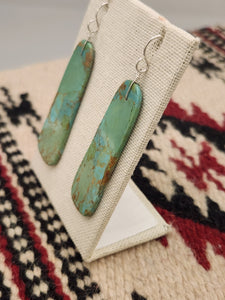 GREEN TURQUOISE PADDLE STYLE EARRINGS