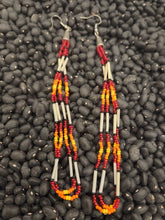 Load image into Gallery viewer, BEADED PORCUPINE QUILL EARRINGS - LITTLE BEAVER
