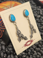 Load image into Gallery viewer, TURQUOISE POST STYLE EARRINGS - SLEEPING BEAUTY- SHARON McCARTHY
