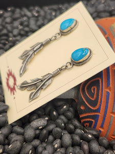 TURQUOISE POST STYLE EARRINGS - SLEEPING BEAUTY- SHARON McCARTHY