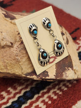 Load image into Gallery viewer, TURQUOISE BEAR PAW POST STYLE EARRINGS  - LEROY PARKER
