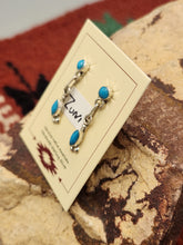 Load image into Gallery viewer, TURQUOISE INLAY EARRINGS  - ZUNI - HERBERT LASTYANO
