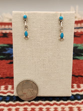 Load image into Gallery viewer, TURQUOISE INLAY EARRINGS  - ZUNI - HERBERT LASTYANO
