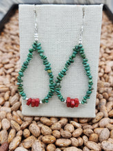 Load image into Gallery viewer, TURQUOISE  &amp; SPINY OYSTER NUGGET LOOPED EARRINGS  - LOUISE JOE

