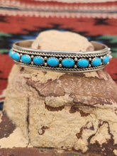 Load image into Gallery viewer, TURQUOISE 10 SLEEPING BEAUTY CUFF BRACELET- PAUL LIVINGSTON
