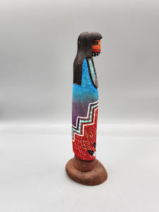 LONG HAIRED KACHINA - FEATHER MAN - ROGER PINO