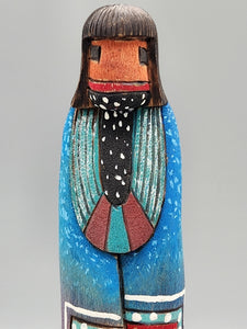 LONG HAIRED KACHINA - FEATHER MAN - ROGER PINO