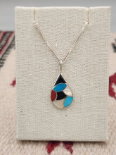 Load image into Gallery viewer, MULTI STONE INLAY PENDANT  - ZUNI - DERRICK &amp; LORELIA CHAVEZ
