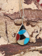 Load image into Gallery viewer, MULTI STONE INLAY PENDANT  - ZUNI - DERRICK &amp; LORELIA CHAVEZ
