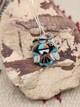 Load image into Gallery viewer, MULTI INLAY THUNDERBIRD PENDANT  - ZUNI - VINTAGE 1960&#39;S
