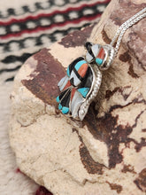 Load image into Gallery viewer, MULTI INLAY THUNDERBIRD PENDANT  - ZUNI - VINTAGE 1960&#39;S
