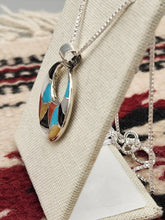 Load image into Gallery viewer, MULTI STONE INLAY CIRCLE PENDANT  - ZUNI - EMMA BOONEY
