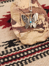 Load image into Gallery viewer, TURQUOISE BUTTERFLY PENDANT  - NAVAJO - LUCILLE PLATERO
