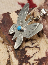 Load image into Gallery viewer, TURQUOISE BUTTERFLY PENDANT  - NAVAJO - LUCILLE PLATERO
