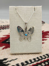 Load image into Gallery viewer, TURQUOISE BUTTERFLY PENDANT  - NAVAJO - LUCILLE PLATERO
