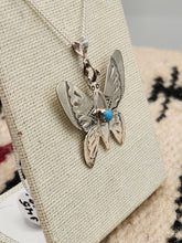 Load image into Gallery viewer, TURQUOISE BUTTERFLY PENDANT  - NAVAJO - LUCILLE PLATERO
