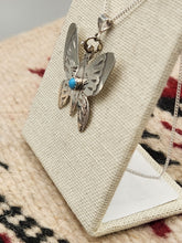 Load image into Gallery viewer, TURQUOISE BUTTERFLY PENDANT  - NAVAJO - LUCILLE PLATERO
