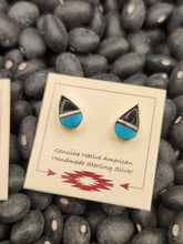 Load image into Gallery viewer, TEARDROP MINI POST INLAY EARRINGS  - ZUNI
