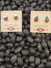 Load image into Gallery viewer, TEARDROP MINI POST INLAY EARRINGS  - ZUNI
