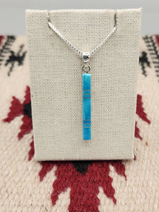 TURQUOISE INLAY PENDANT- ZUNI - MADARREL KALLESTEWA