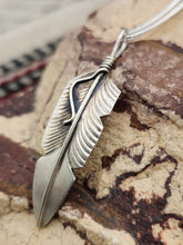 Load image into Gallery viewer, STERLING SILVER FEATHER PENDANT- CHRIS CHARLEY
