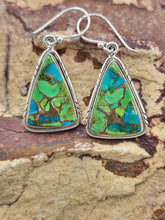 Load image into Gallery viewer, GREEN COPPER TURQUOISE PENDANT &amp; EARRING SET
