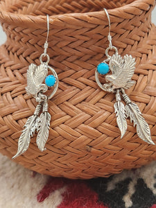 TURQUOISE EAGLE EARRINGS  - RITA LARGO