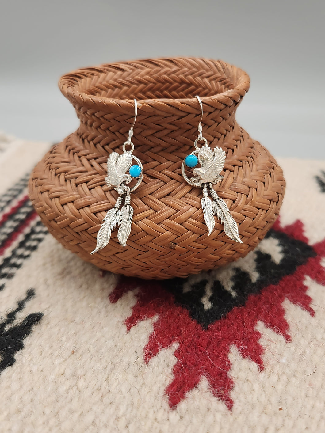 TURQUOISE EAGLE EARRINGS  - RITA LARGO