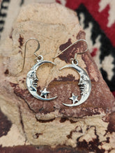 Load image into Gallery viewer, HALF MOON &amp; STAR - STERLING SILVER EARRINGS
