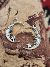 Load image into Gallery viewer, HALF MOON &amp; STAR - STERLING SILVER EARRINGS
