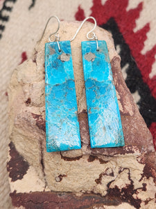 TURQUOISE PADDLE LONG EARRINGS - MARCELLA CASTILLO