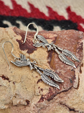 Load image into Gallery viewer, EAGLE WITH 2 FEATHERS EARRINGS - STERLING SILVER
