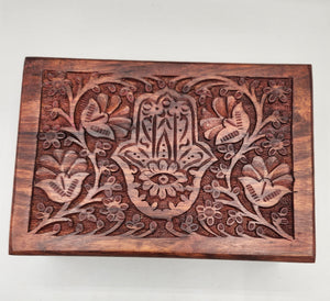 WOODEN BOX - HAMSA