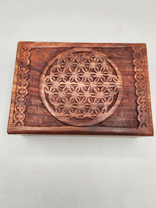 WOODEN BOX - FLOWER OF LIFE