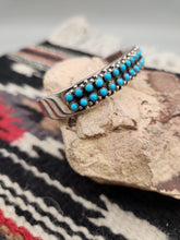 Load image into Gallery viewer, TURQUOISE PEDI POINT 2 ROW CUFF BRACELET- PAUL LIVINGSTON

