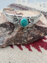 Load image into Gallery viewer, GREEN TURQUOISE CUFF BRACELET- MARIE CRAIG
