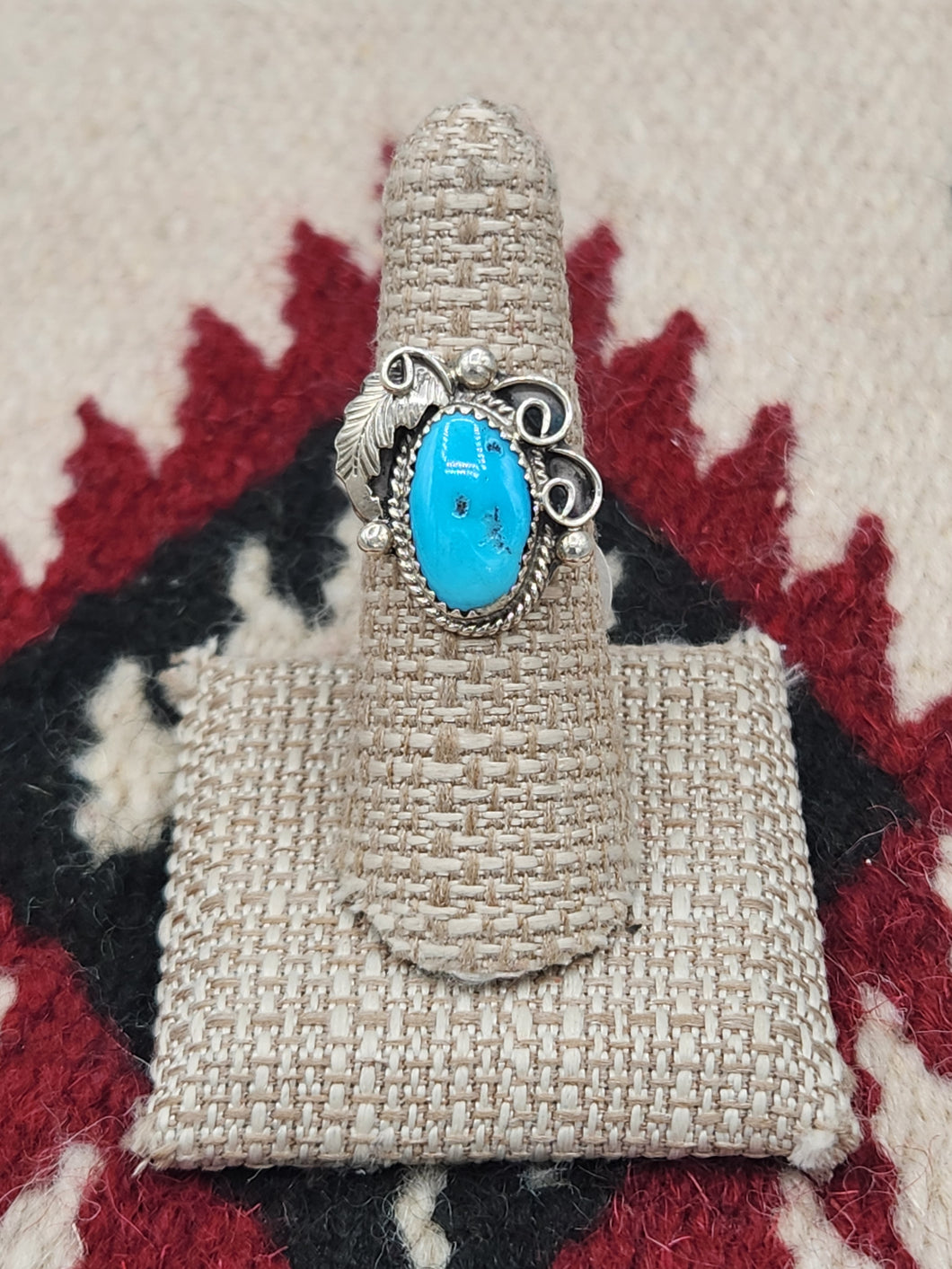 TURQUOISE RING - ROBERTA BEGAY - SIZE 6.5