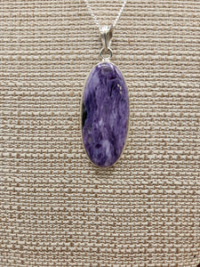 CHAROITE NECKLACE AND EARRINGS