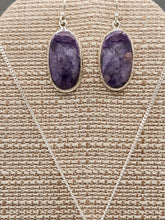 Load image into Gallery viewer, CHAROITE NECKLACE AND EARRINGS
