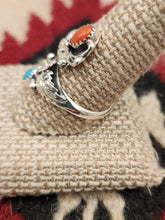 Load image into Gallery viewer, TURQUOISE &amp; CORAL ADJUSTABLE WRAP RING - ETTA BELIN
